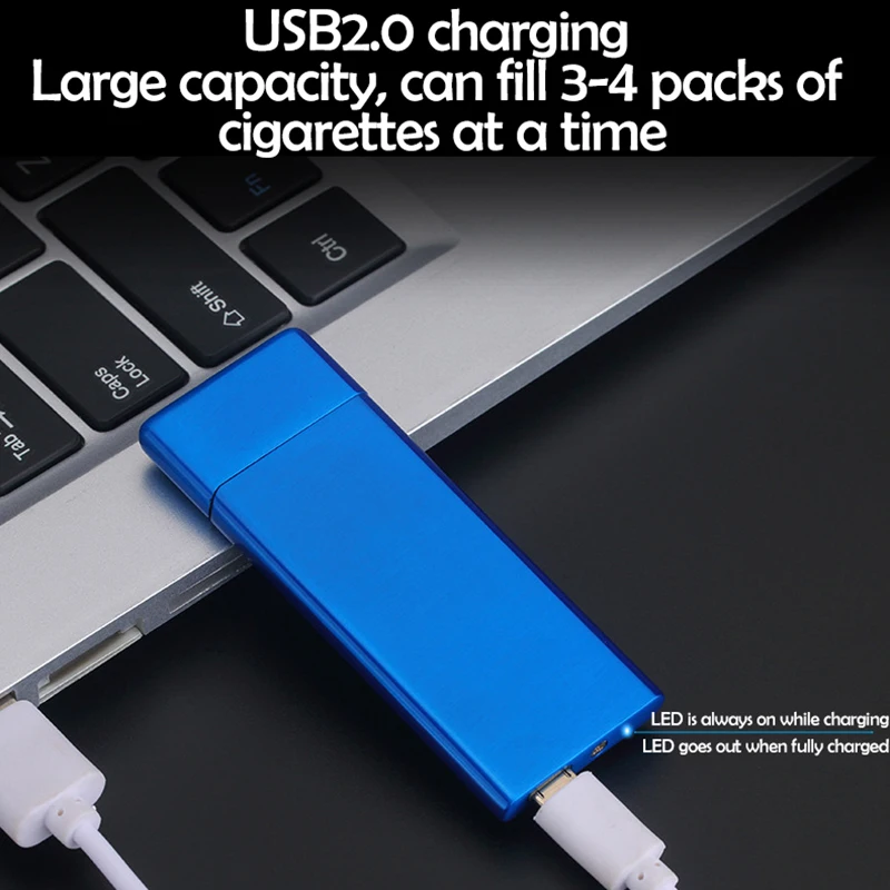Электрическая зажигалка с подключением к USB отпечатков пальцев Сенсорный огонь