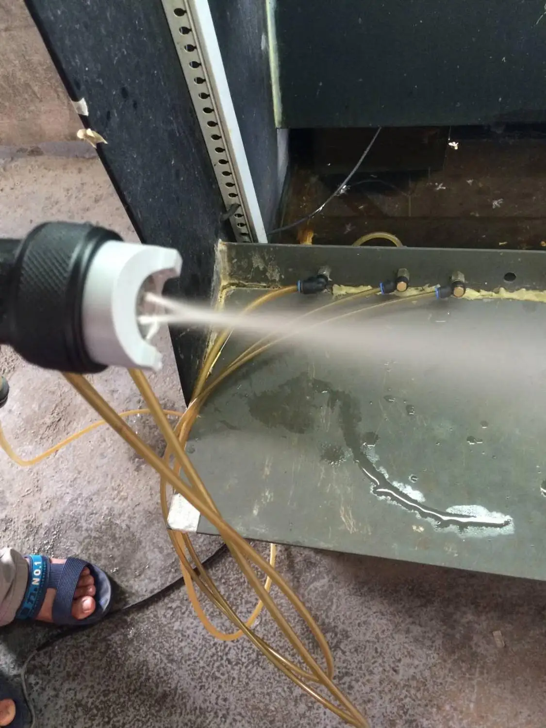 Пистолет-распылитель с двойной головкой профессиональный хромированный