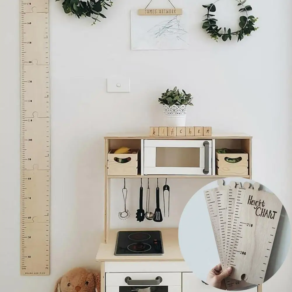 

1 Set Height Charts Nordic Style Splice Type Wall Decorations Wood Height Growth Chart for Home Modern Bedroom Wall Stickers