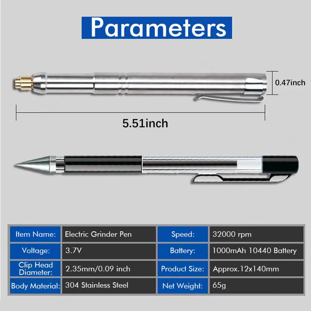 Ручка гравировальная электрическая беспроводная перезаряжаемый гравер 3 7 в