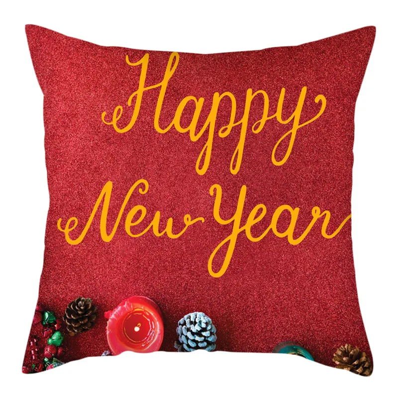 Новогодняя подушка с надписью Fuwatacchi рождественские декоративные наволочки для