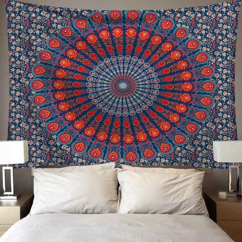 

Indian Mandala Tapestry Bohemian Sleeping Pad Tapestry Wall Mount Beach Rug Blanket Camping Tent Travel Mattress Room Decoration