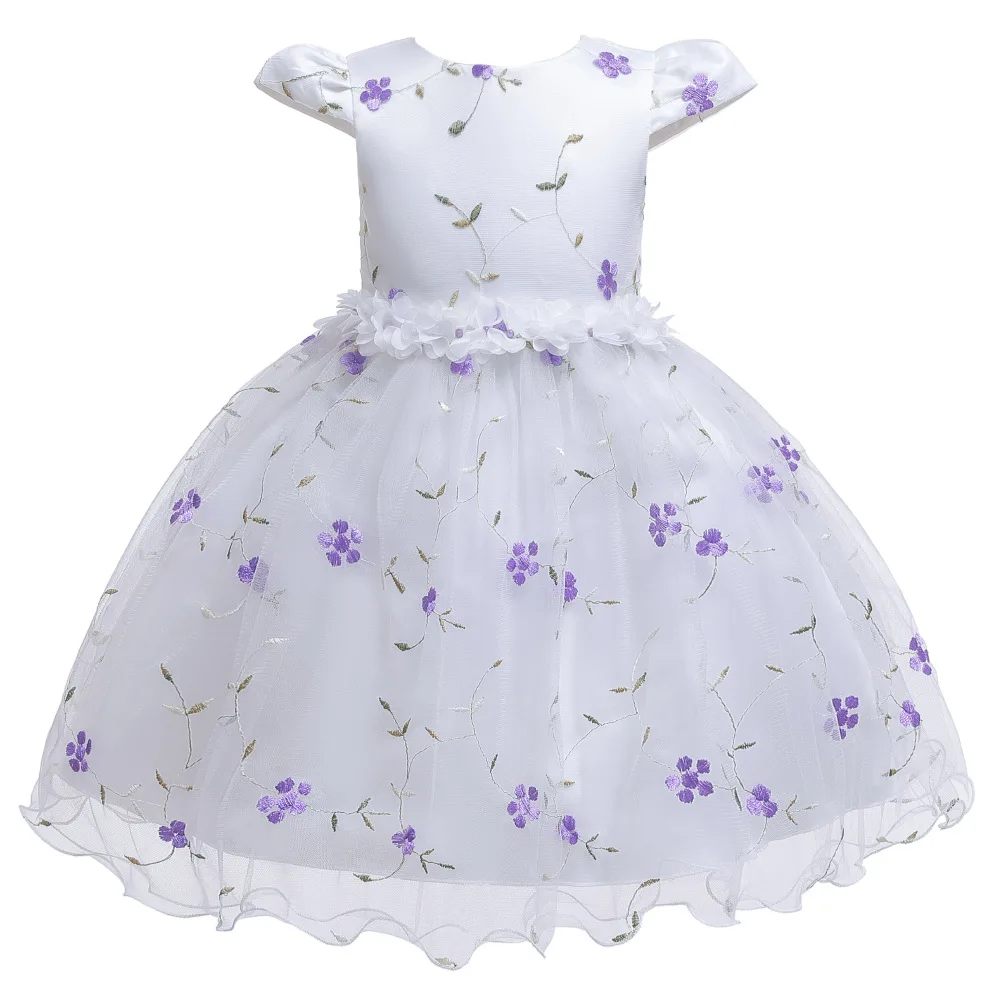 Baby Girls Dress 2019 New Flower Wedding Birthday Evening Party Children's Wear Lace Embroidery Princess | Детская одежда и