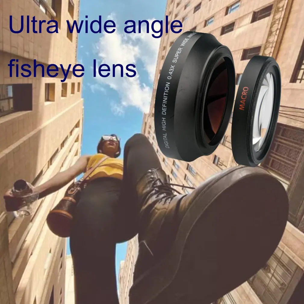 

67mm 0.43X Professional Wide Angle Lens Optical Glass Ultra Wide Angle Fisheye Lens For Digital Cameras