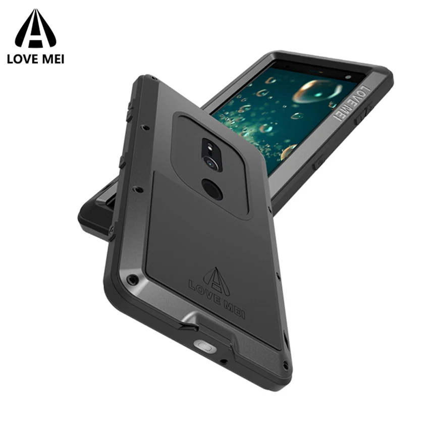 

Love Mei Metal Case For Sony Xperia XZ3 XZ2 XZ1 Compact XA2 Ultra 1 10 Plus XZ Premium Armor Shockproof Phone Case Rugged Cover