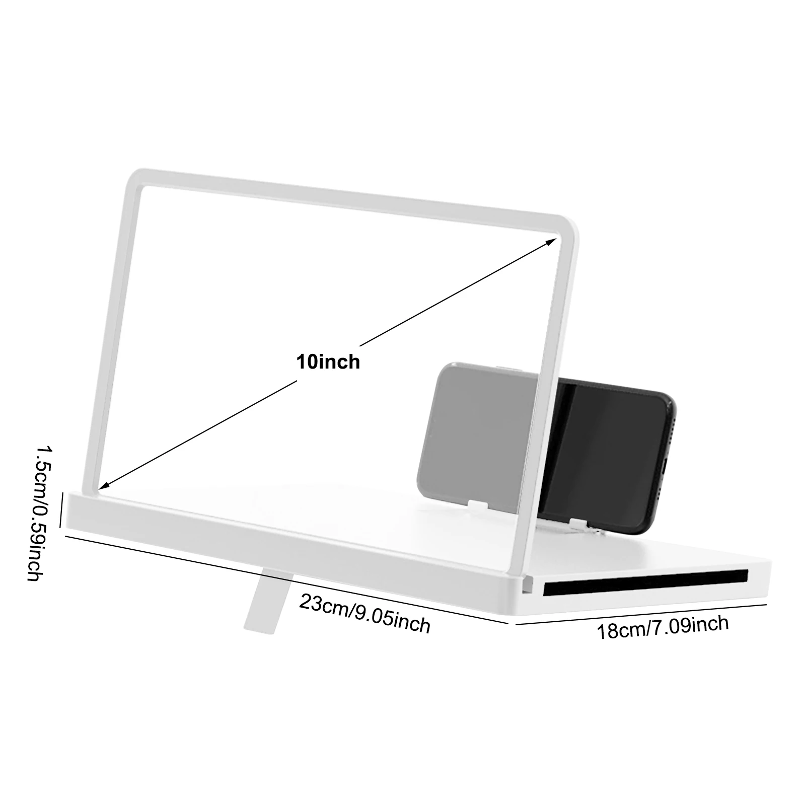 

10inch Universal Car Phone Holder Cell Phone Screen Magnifier Portable Foldable Display Amplifier Blu-ray Super Clear Magnifier