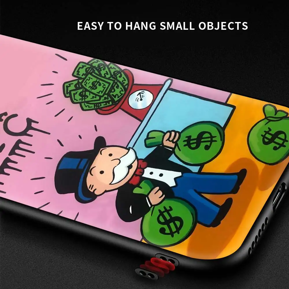 

Cartoon Dollar Monopolys Phone Case for Xiaomi Redmi Note 9S 8 Pro 9 8T 7 9C 9A 7A 8A K30 6A 9T Soft Bumper Black Shell Cover