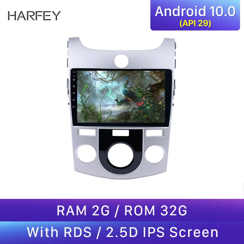 Мультимедийный плеер Harfey 2 Din стерео GPS-навигация Android 10 0 Авторадио для 2008-2012 KIA Forte
