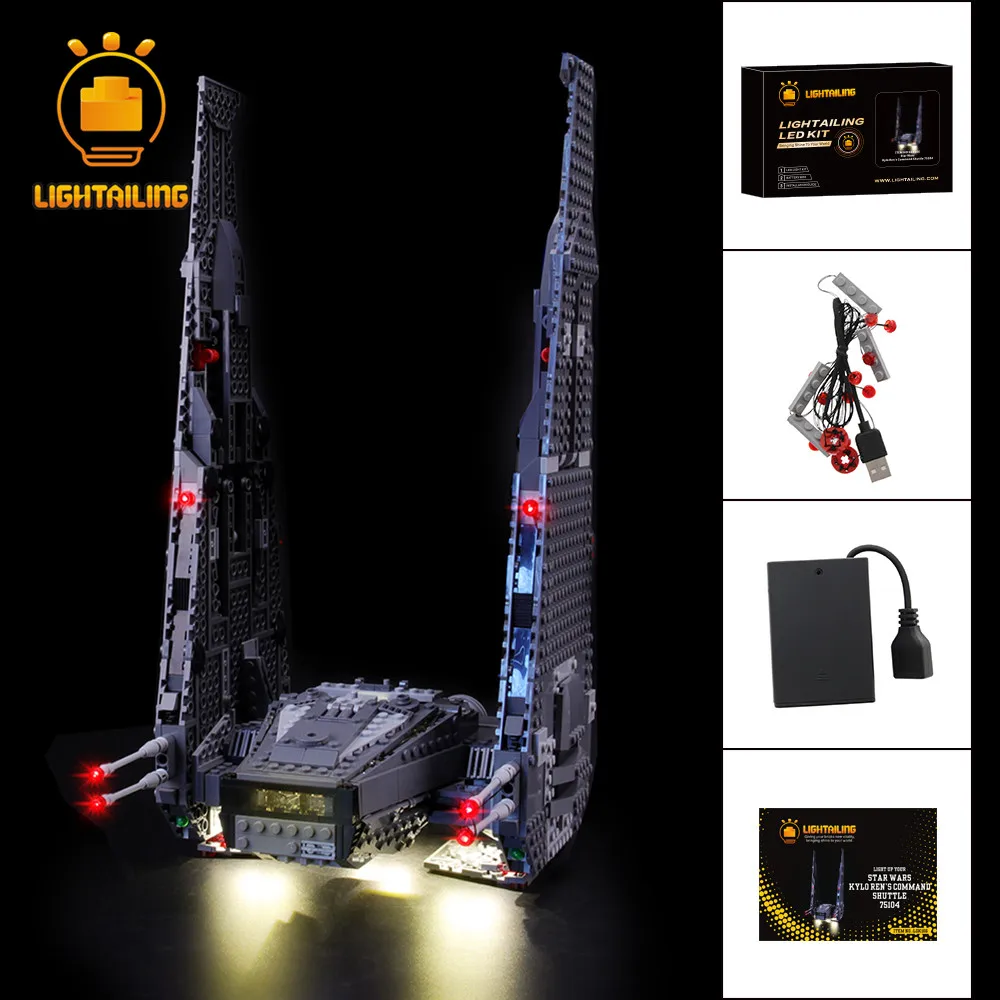 Набор светодиодных ламп для шаттбола Star War Kylo Rens светильник мый с 75104 (модель не