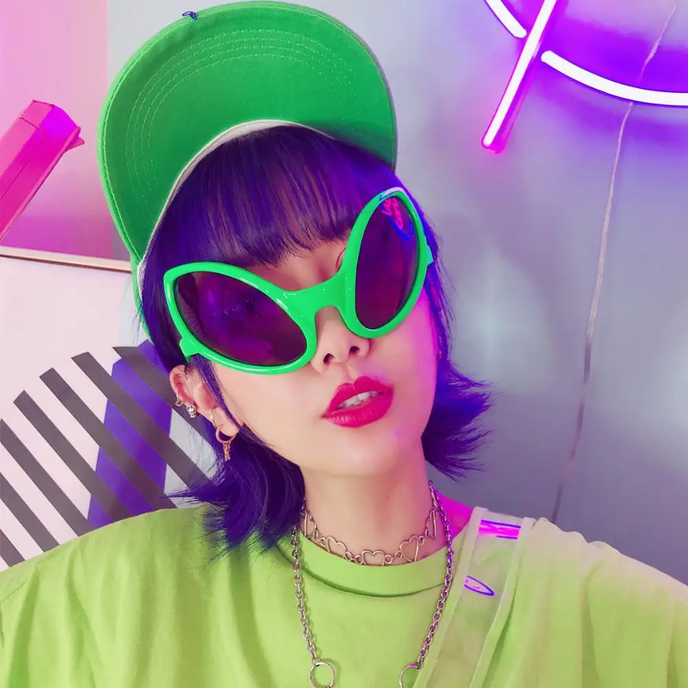 SWEET BASIL Funny Alien Eyes Sunglasses Men Costume Mask Novelty Glasses Women Party Supplies Decoration Gift Photobooth Props | Аксессуары