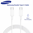 Оригинальный кабель Samsung USB C на Type C USB 3,1, Сверхбыстрая зарядка, двойной провод типа C для Galaxy Note 10 Plus 10 + S20 S21 S10 Plus