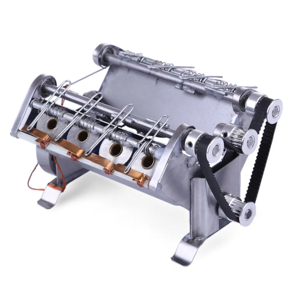 8 цилиндрическая форма V8 Высокоскоростная Модель двигателя Электромагнитный 8-цилиндровый двигатель автомобиля принцип работы ствол игрушка