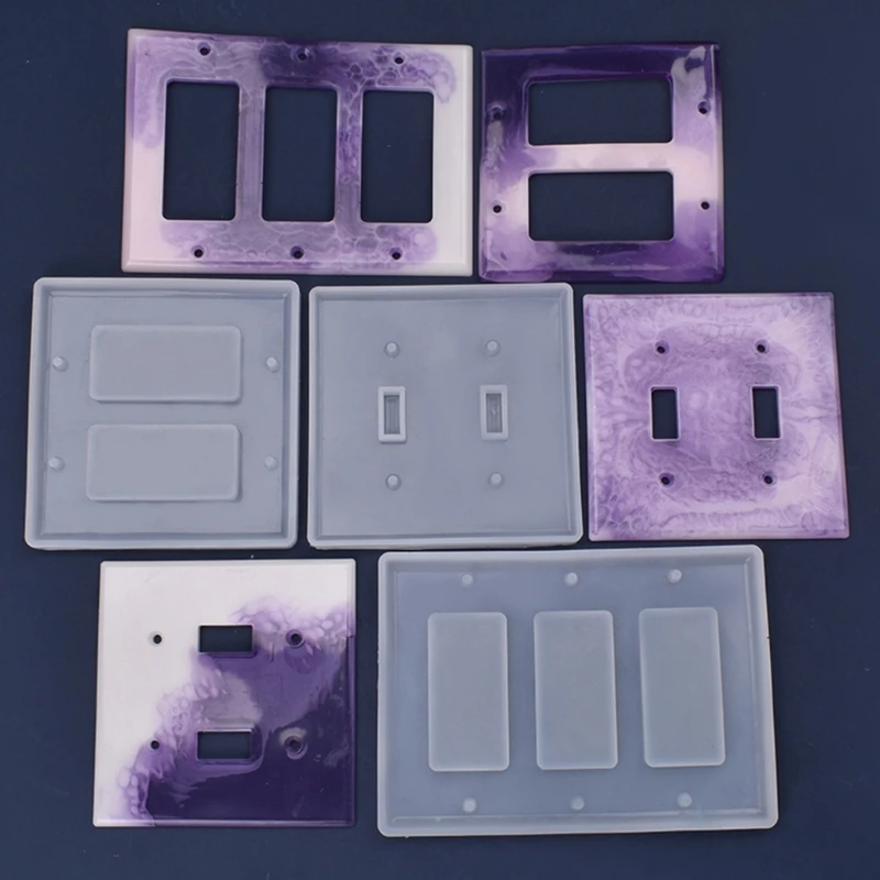 

USB Socket Panel Light Switch Cover Silicone Mould DIY Crafts Making Tool Crystal Epoxy Resin Mold