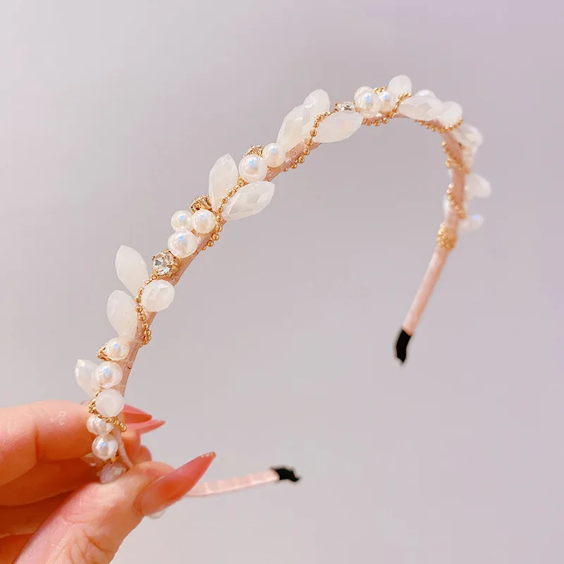 1 шт. корейские элегантные хрустальные резинки для волос с жемчугом роскошные