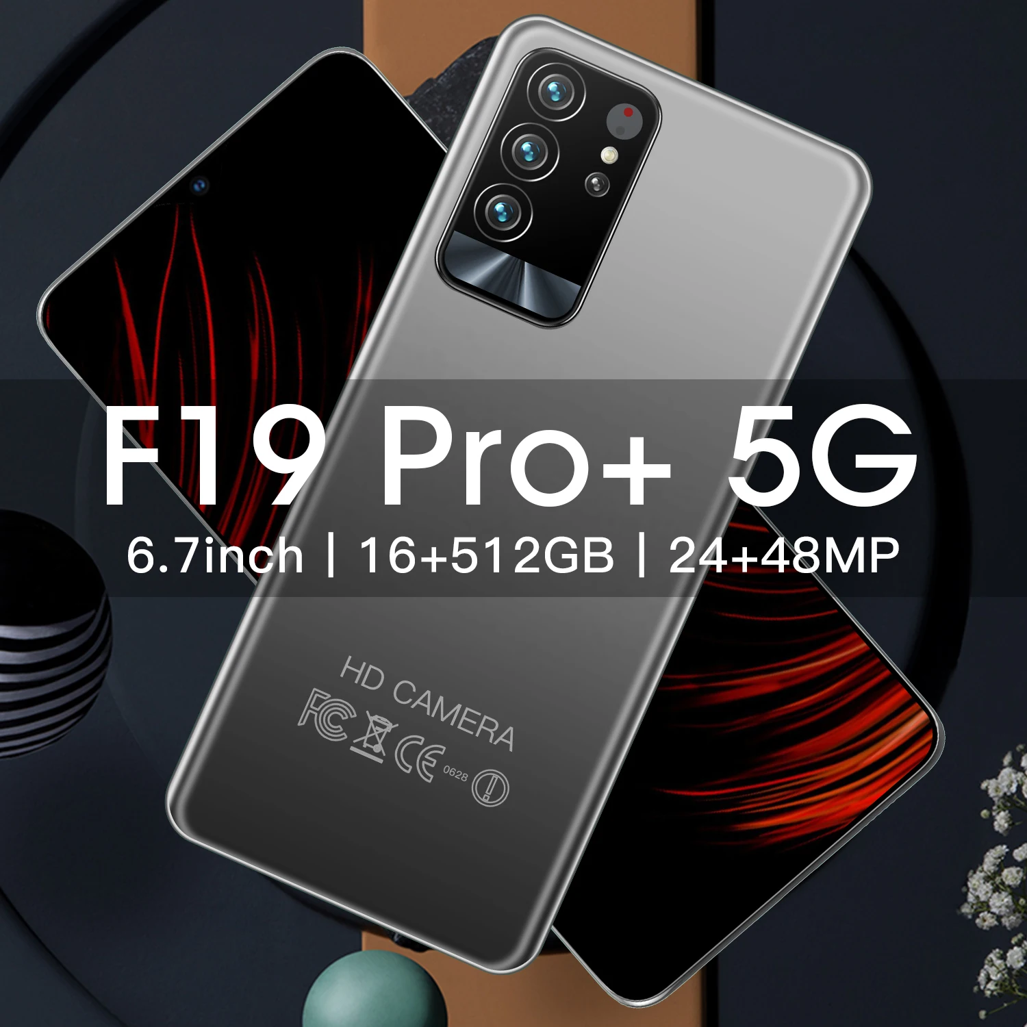 

Global Version F19 Pro+ Smartphones 16+512GB 6.7Inch 5G Mobile Phones 6000mAh 24MP +48MP HD Camera Android10 Dual SIM Cellphones