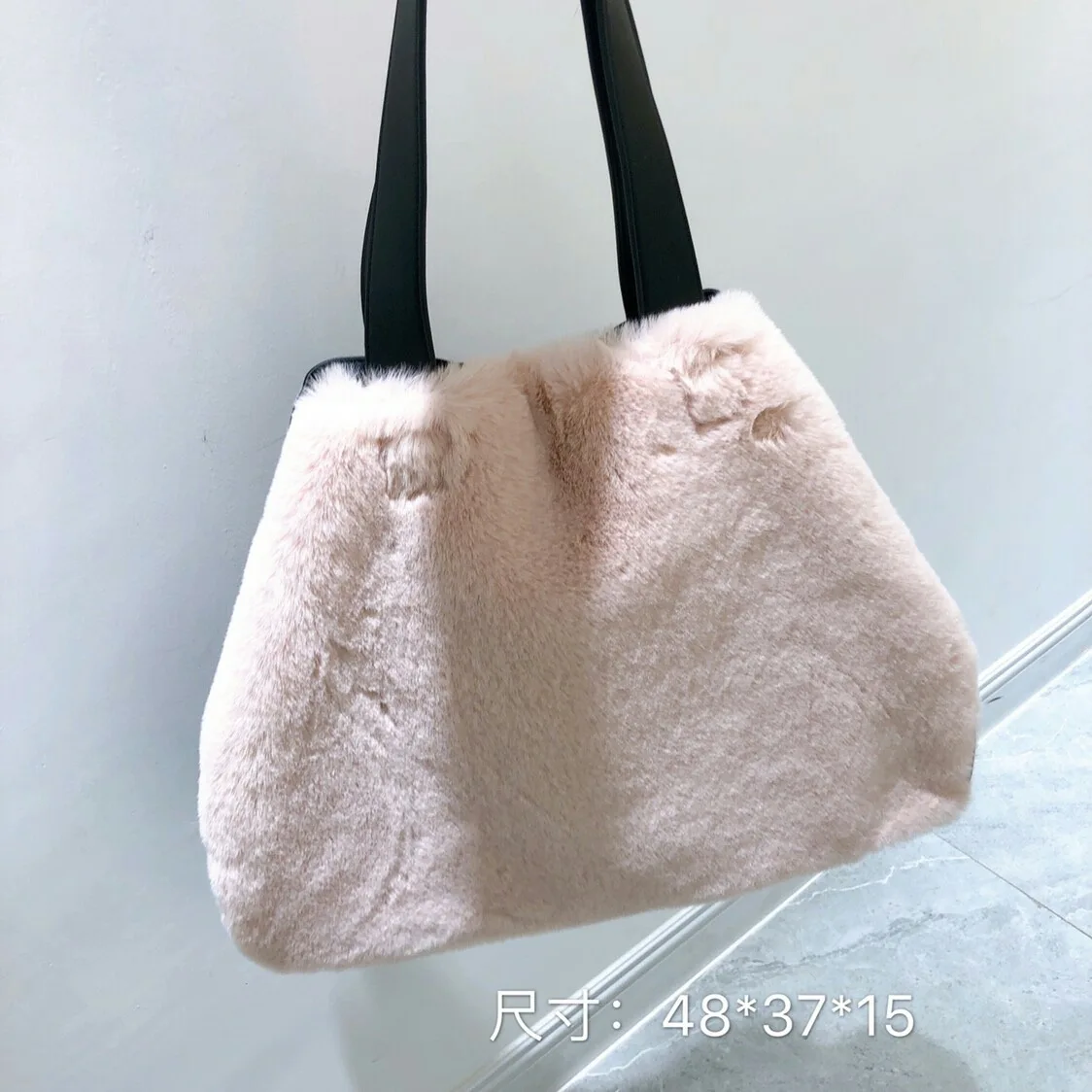 Женские меховые сумки из кроличьей шерсти Bolsa для женщин, зимняя Сумочка, Большая вместительная сумка через плечо, женская сумка с ручкой сверху