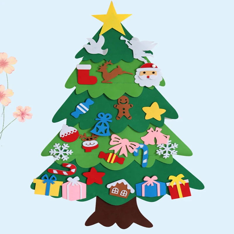 

Войлочное украшение для новогодней елки «сделай сам», настенное украшение, детские подарки, украшение для новогодней елки «Санта-Клаус»