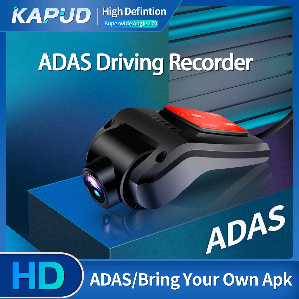 

Автомобильный видеорегистратор Kapud ADAS, детектор для телекамер Android, видеорегистратор с USB, 170 градусов, портативный, 1080P, ночное виденье