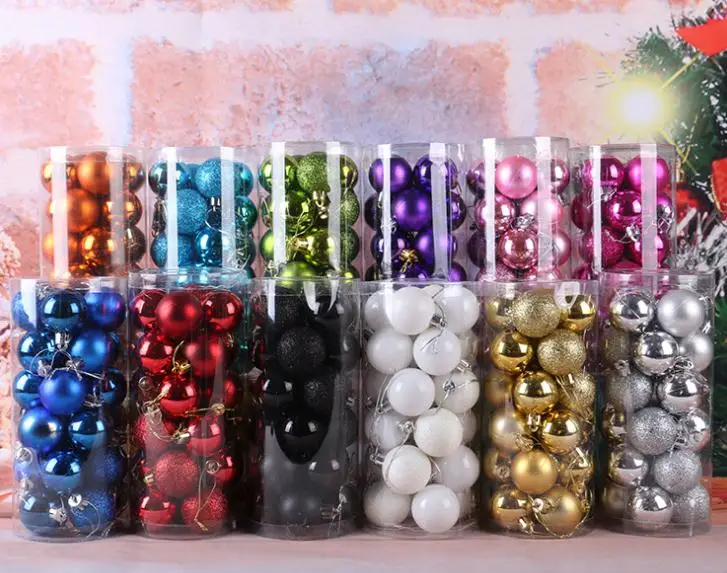 24 шт./компл. 4/6/8 см елочный шар украшения вечерние подвесное украшение безделушка