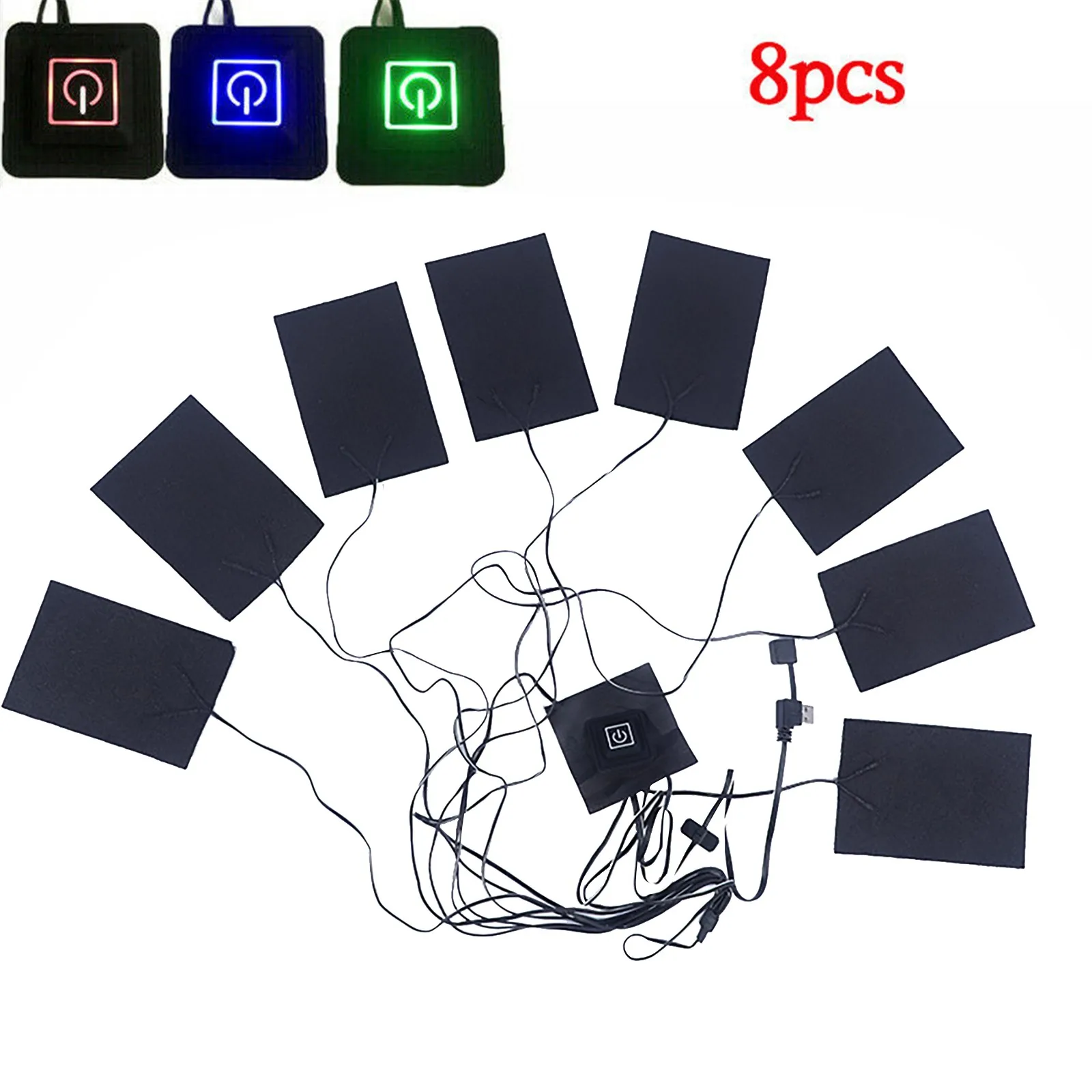 New Usb Clothes Heater Pad With 3 Gear Adjustable Temperature electric Heating Sheet Warmer For Vest Jacket | Дом и сад