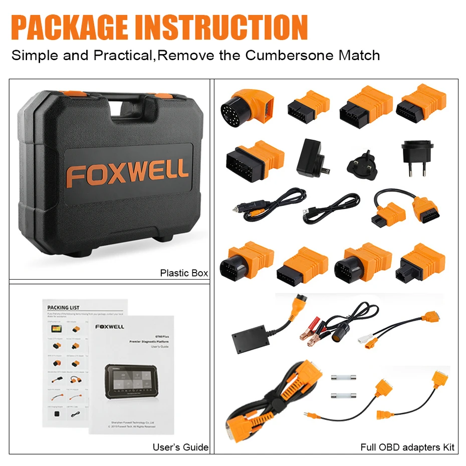 FOXWELL GT60 Plus OBD2 автомобильный сканер полная система OBD 2 считывающий код ЭБУ