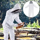 3 Размеры с хлопковой футболкой с капюшоном и Пчеловодство костюм вуалью, кофта с капюшоном Защитный Комбинезон всего тела крышка пчеловодов костюм apicultura оборудование
