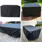 Чехлы для уличной мебели 48 размеров, водонепроницаемая черная ткань Оксфорд для патио, сада, дивана, тент для стола, стула, пыленепроницаемый солнцезащитный чехол