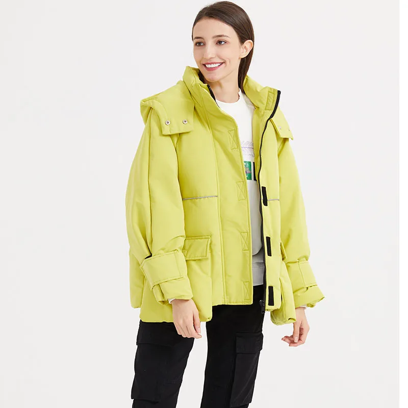 light green Новое женское длинное пуховое пальто Зимняя теплая утепленная куртка на 90% белом утином пуху длинная пуховая парка Женская свободная зимняя куртка верхняя одежда - Цвет: light green