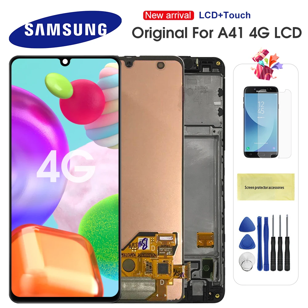 

Оригинальный экран 6,1 дюйма для Samsung Galaxy A41 A415, ЖК-дисплей, сенсорный экран, дигитайзер в сборе, детали для Samsung A415F SM-A415F