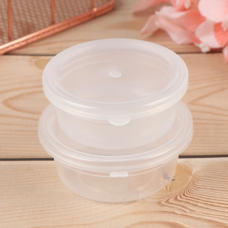 15g/20g 10PCS Slime Box Plastic Transparent Slime Containers Storage Organizer Box With Lids For Fluffy Clear Slime Mud