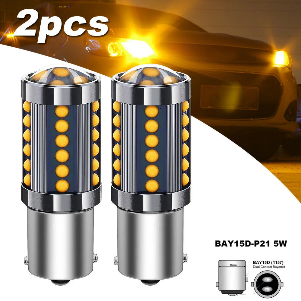 

Автомобильная светодиодная лампа 2cps, сверхъяркая Автомобильная стоп-сигнал, задний фонарь, сигнальная лампа, белый/красный/желтый, DC/AC 12В-24В