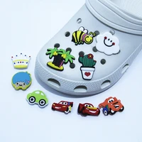 new arrival 1pcs cars model shoe charms accessories cloud racing shoe decoration for jibz kids party x mas gift