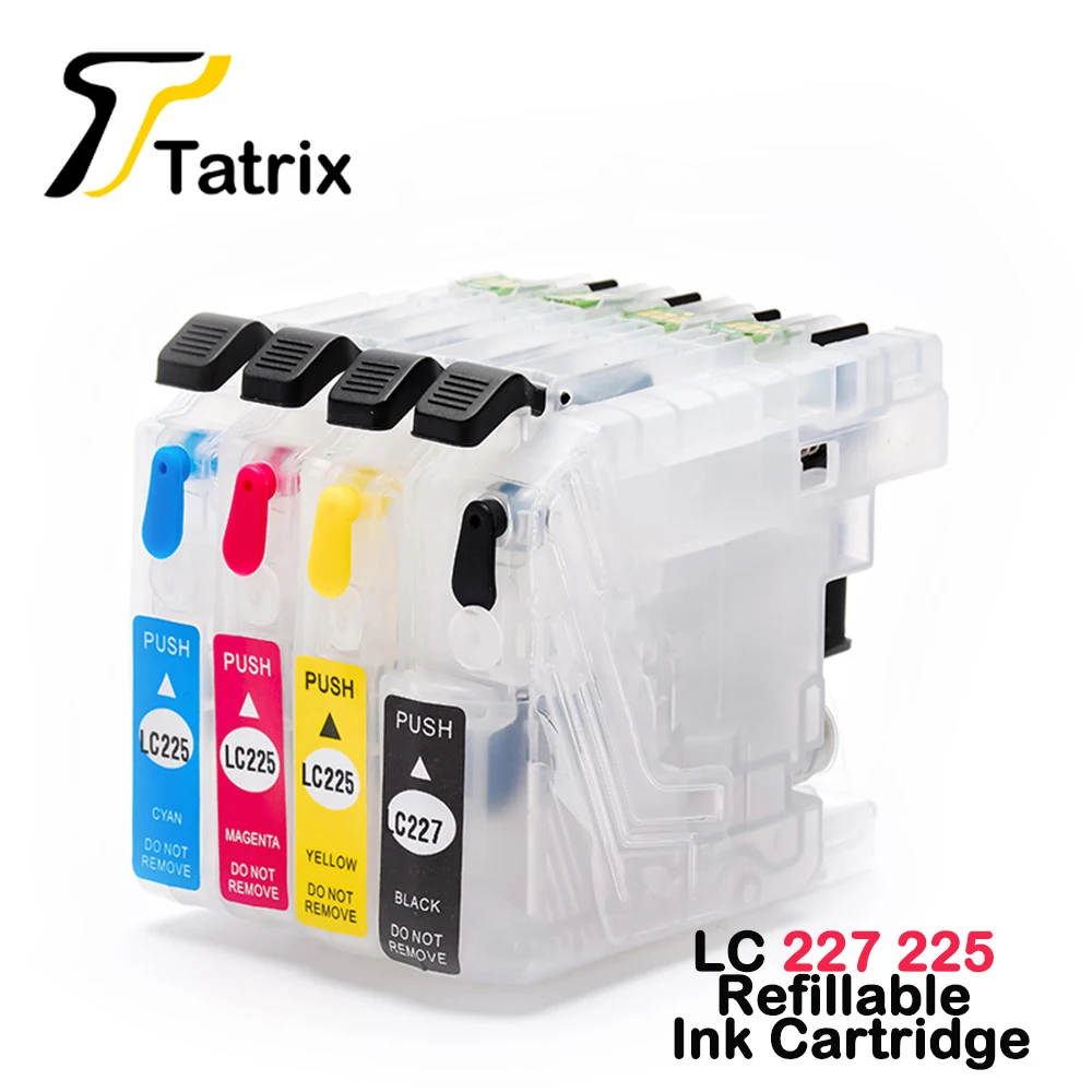 LC227 LC225 Refillable Ink Cartridge 4PK For Brother DCP-J4120DW /J4420DW/J4620DW/J4625DW/J5320DW/J5620DW/J5625DW/J5720DW | Компьютеры и
