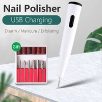 usb charging nail drill pen electric nail drill machine mill cutter for manicure nail file pedicure tools manicure machine set