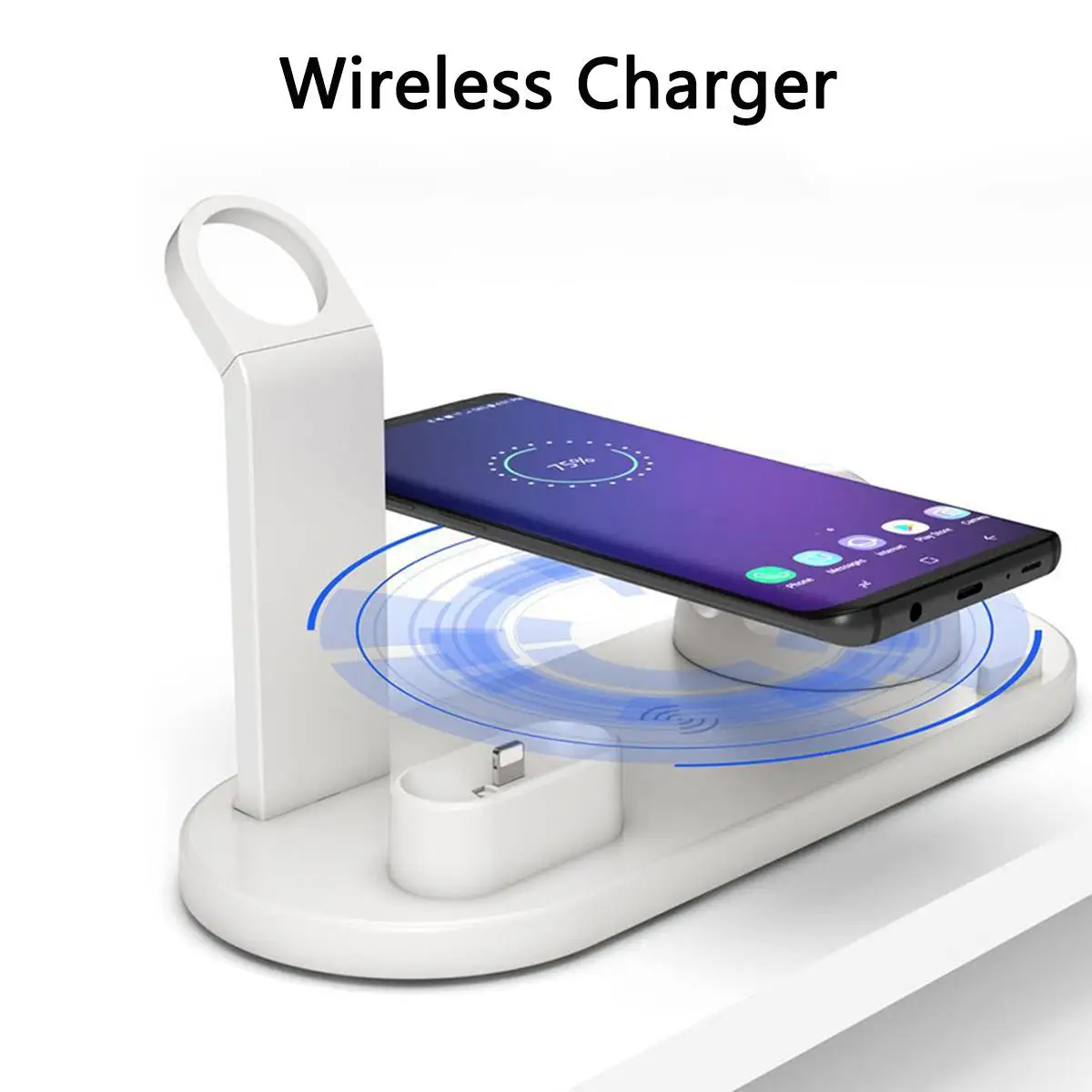 4 в 1 зарядная док-станция держатель для iPhone XS MAX для Xiaomi для Apple Watch для Airpod Dock Беспроводная зарядная подставка крепление для станции