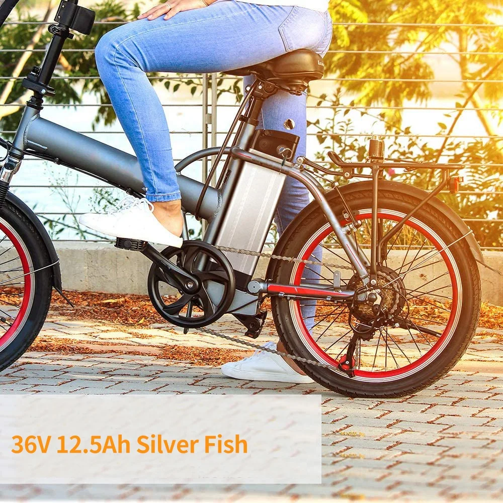

36V 12.5Ah Sliver Fish Ebike Battery For Electric Bicycle Lithium Battery