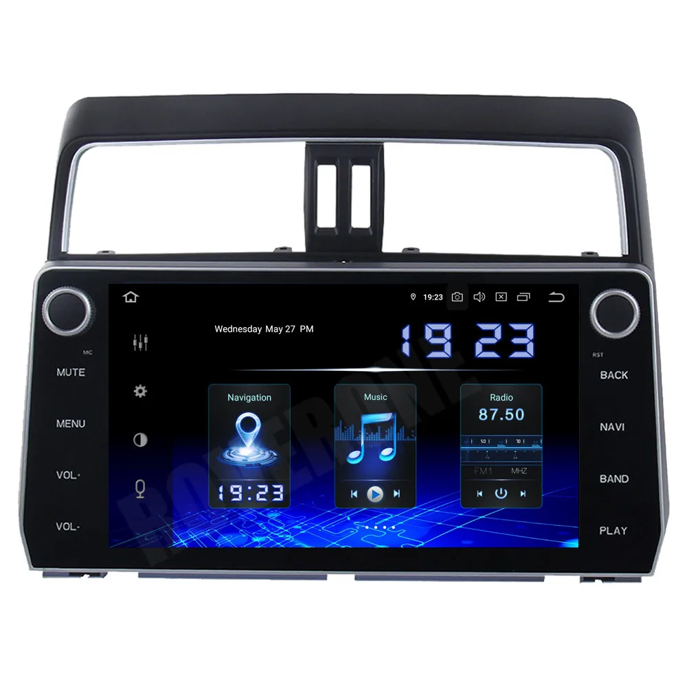 Автомагнитола RoverOne с GPS навигацией для Toyota Prado 2018 Android 10 2 дюйма Восьмиядерный