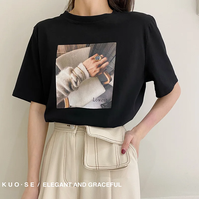 Рубашка KALENMOS женская с коротким рукавом в стиле Харадзюку на лето 2020 | Женская