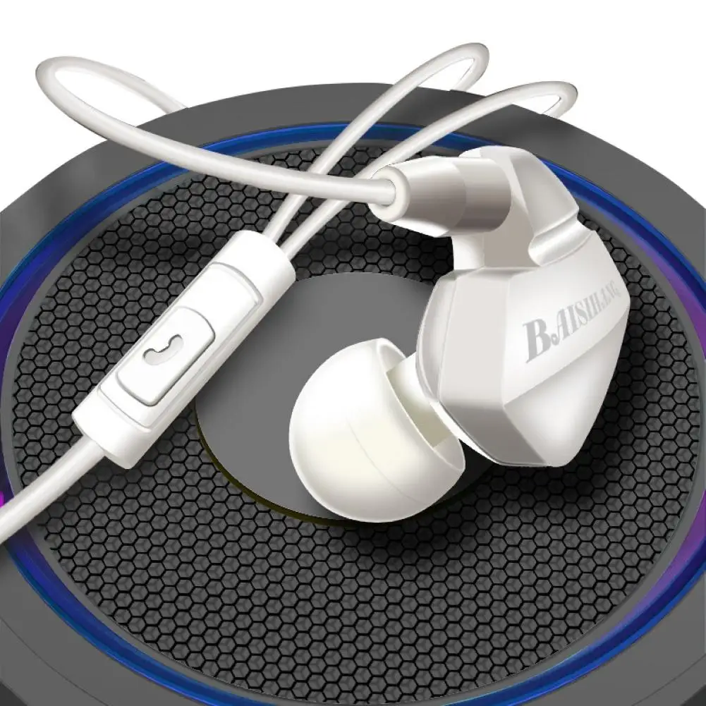 

4-Core Dual Moving Coil 3.5mm Universal In-Ear HiFi 6D Heavy Bass Wired Earphone