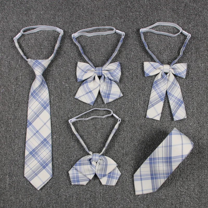 

2020 Jk Uniform Lattice Bow Tie Cute Japanese/korean School Uniform Accessories Bow Tie Design Knot Cravat Necktie Adjustable