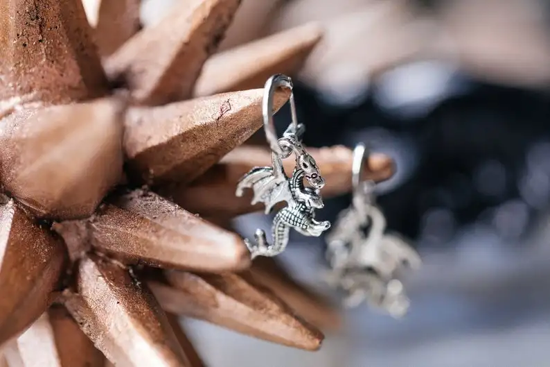 Женские и мужские серьги-драконы серьги-кольца с шармами кельтские серьги