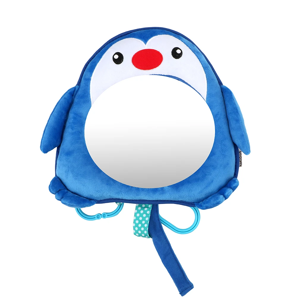 Penguin Автомобильное детское зеркало для детей, зеркало заднего вида, крепление на подголовник, регулируемое широкое зеркало заднего вида, Автомобильные украшения, безопасное сиденье - Название цвета: Penguin