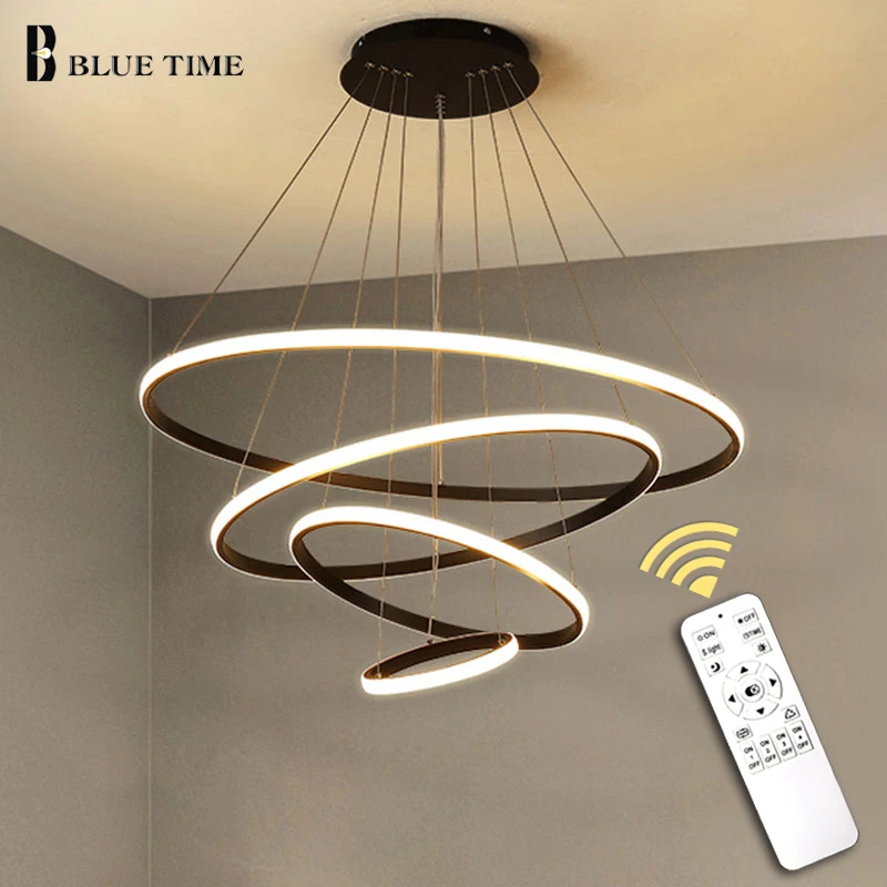 Белый/кофейный корпус современный светодиодный подвесной светильник 20 40 60 80 см