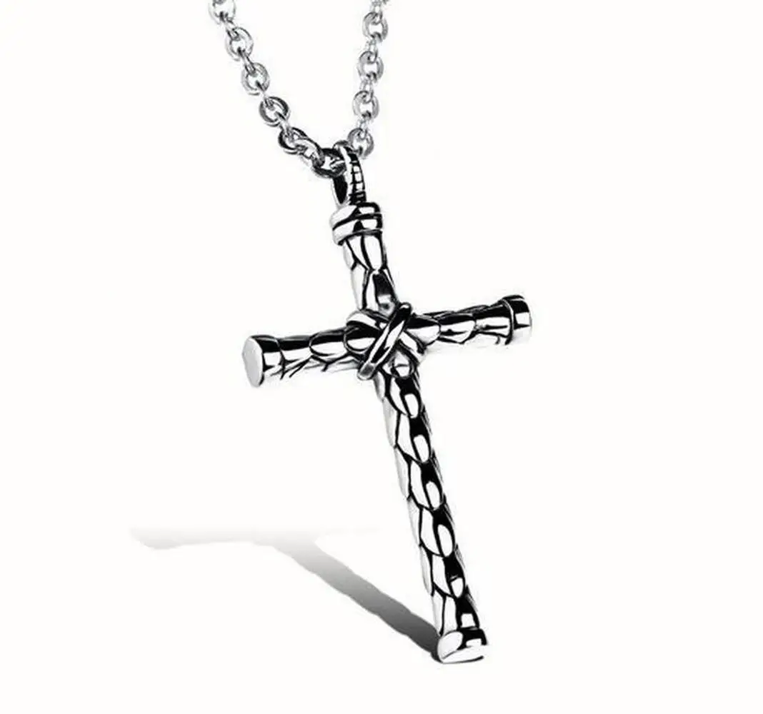

2021 New Male Crystal Cross Jesus Pendant Gold Black Zirconia Cross Pendant Necklace Stainless Steel Jewelry For Men Gift