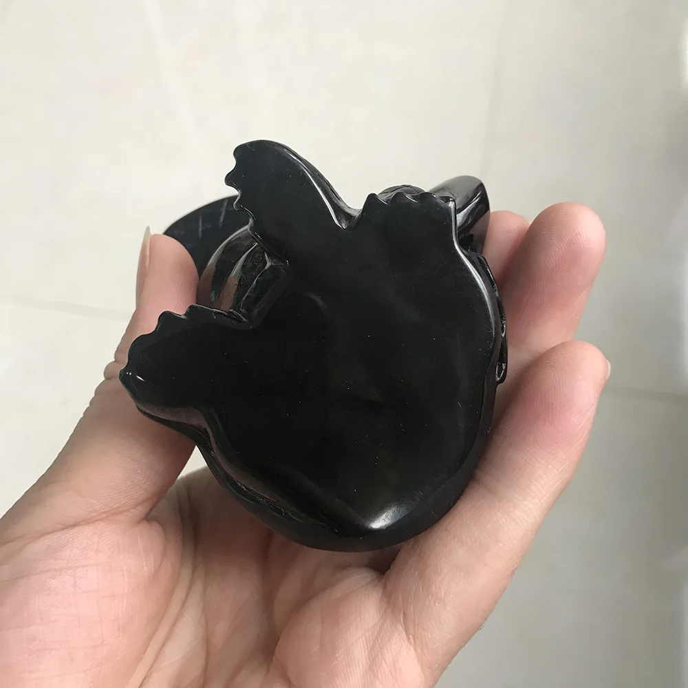 3 ''натуральная ручная резная полированная черная искусственная кожа без