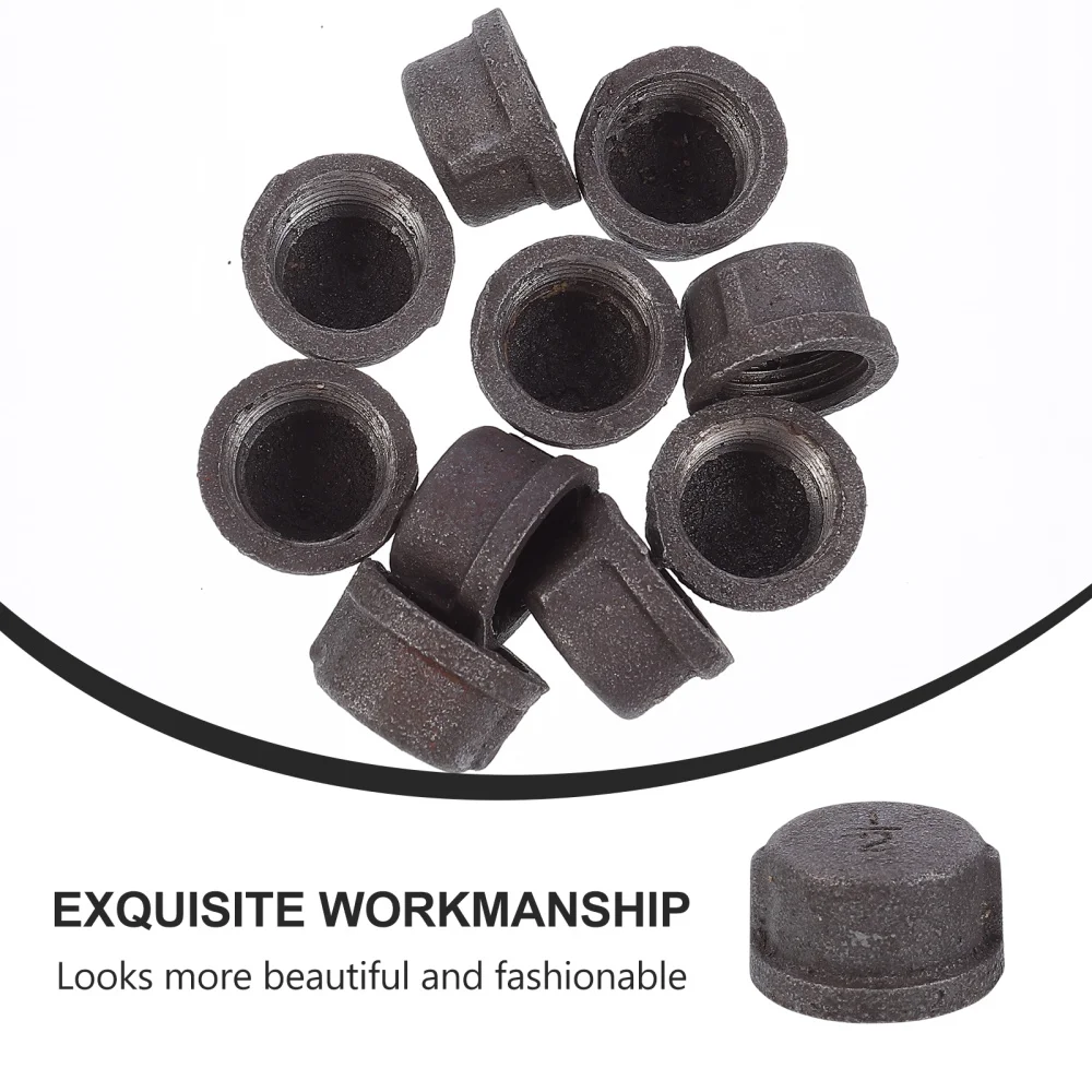 

10pcs Retro Furniture Frame DIY Pipe Covers Steel Tube Cap Accessories