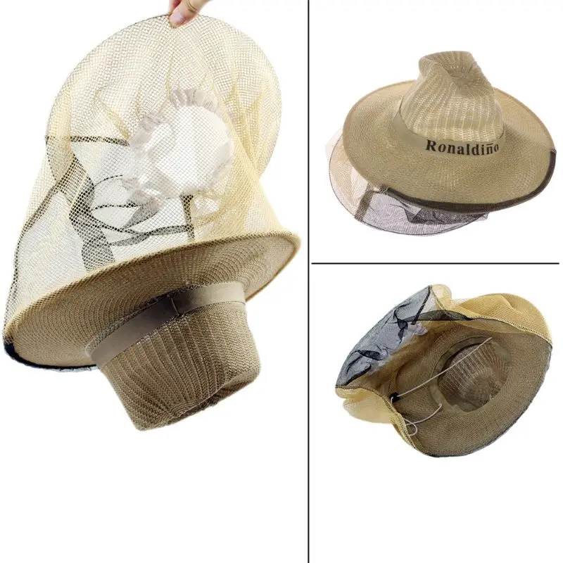 

CPDD Beekeeping Garden Guard Cowboy Hat Anti Bee Insect Bug Face Head Veil