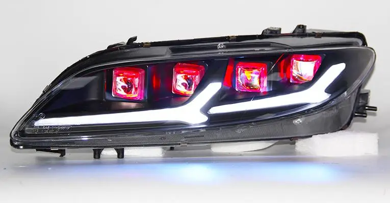 BLACK VLAND завод для автомобильных фар для мазда6 2003 2005 2010 светодиодный головной фонарь и поворотная лампа с движущимся сигналом+ Play and Plug+ DRL - Цвет: BLACK