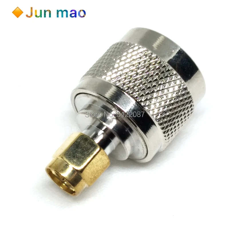 2 шт. N штекер к SMA прямой радиочастотный коаксиальный разъем адаптер NJ-SMAJ N/SMA-JJ