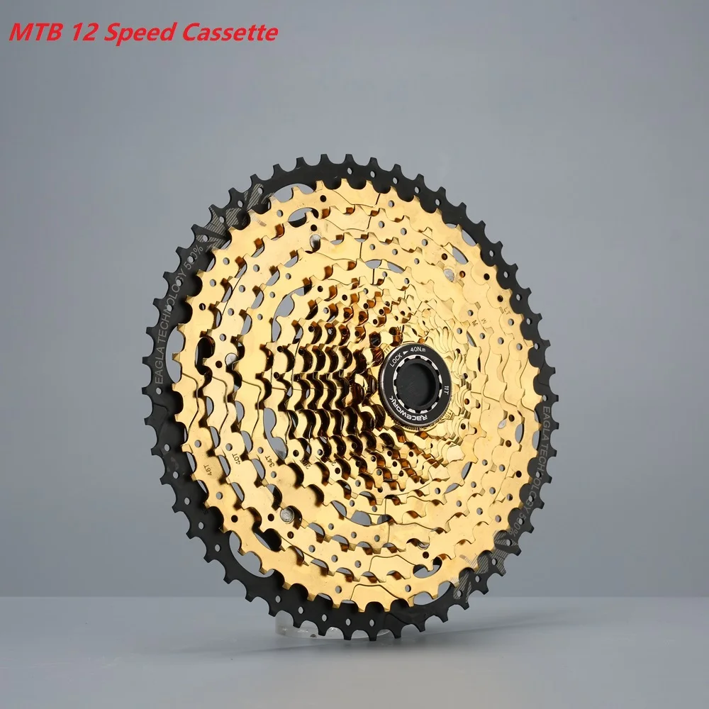 11-52T Black Gold 12 Speed Cassette 12S Wide Ratio Freewheel Mountain Bike Sprockets For k7 X1 XO1 XX1 m9000 Bicycle Parts